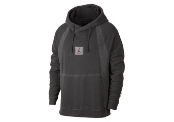 NIKE AIR JORDAN SPORTSWEAR WINGS WASHED FLEECE PULLOVER BLACK