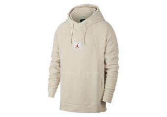 NIKE AIR JORDAN SPORTSWEAR WINGS WASHED FLEECE PULLOVER LIGHT BONE