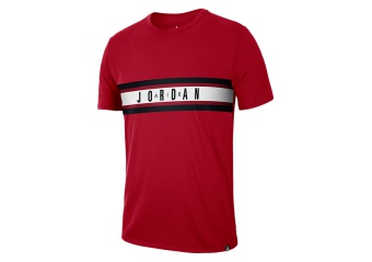 NIKE AIR JORDAN BASKETBALL DRY GRAPHIC 4 TEE GYM RED