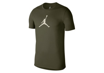 NIKE AIR JORDAN DRY JMTC 23/7 JUMPMAN BASKETBALL TEE OLIVE CANVAS