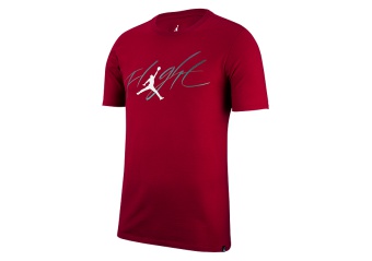 NIKE AIR JORDAN ICONIC FLIGHT TEE GYM RED