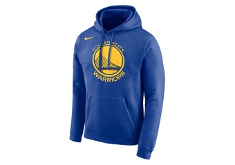 NIKE NBA GOLDEN STATE WARRIORS LOGO HOODIE RUSH BLUE