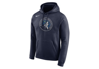 NIKE NBA MINNESOTA TIMBERWOLVES LOGO HOODIE COLLEGE NAVY