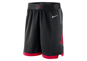 NIKE NBA HOUSTON ROCKETS SWINGMAN SHORTS BLACK