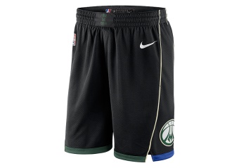 NIKE NBA MILWAUKEE BUCKS SWINGMAN SHORTS BLACK