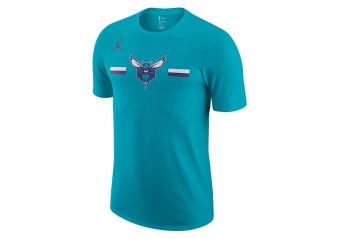 NIKE AIR JORDAN CHARLOTTE HORNETS LOGO DRY TEE RAPID TEAL