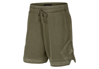 NIKE AIR JORDAN WASHED DIAMOND FLEECE SHORTS OLIVE CANVAS