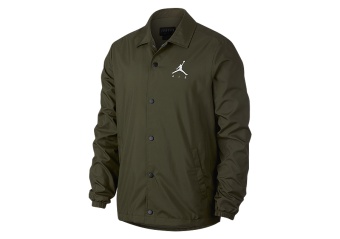 NIKE AIR JORDAN SPORTSWEAR JUMPMAN COACH'S JACKET OLIVE CANVAS