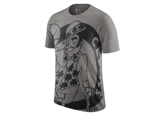 NIKE NBA BOSTON CELTICS LOGO TEE DARK GREY HEATHER