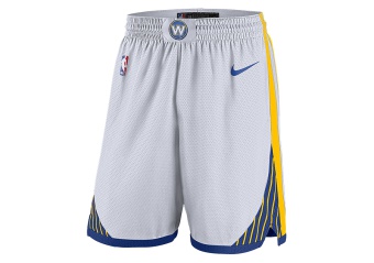 NIKE NBA GOLDEN STATE WARRIORS SWINGMAN HOME SHORTS WHITE