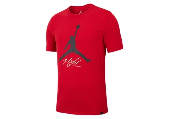 NIKE AIR JORDAN JUMPMAN FLIGHT DNA GRAPHIC CEMENT TEE GYM RED
