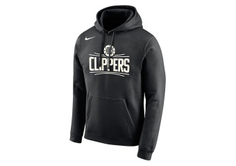 NIKE NBA LOS ANGELES CLIPPERS HOODIE LOGO BLACK