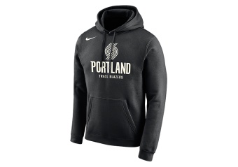 NIKE NBA PORTLAND TRAIL BLAZERS HOODIE LOGO BLACK