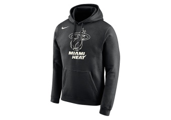 NIKE NBA MIAMI HEAT LOGO HOODIE BLACK