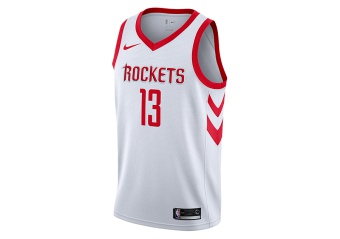 NIKE NBA HOUSTON ROCKETS JAMES HARDEN SWINGMAN HOME JERSEY WHITE