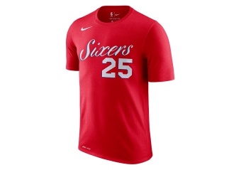 NIKE NBA PHILADELPHIA 76ERS BEN SIMMONS DRY TEE UNIVERSITY RED