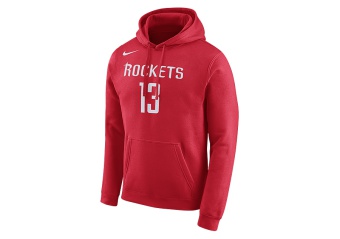 NIKE NBA HOUSTON ROCKETS JAMES HARDEN HOODIE UNIVERSITY RED