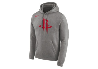NIKE NBA HOUSTON ROCKETS LOGO HOODIE DARK GREY HEATHER
