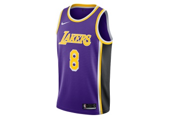 NIKE NBA LOS ANGELES LAKERS KOBE BRYANT SWINGMAN JERSEY FIELD PURPLE