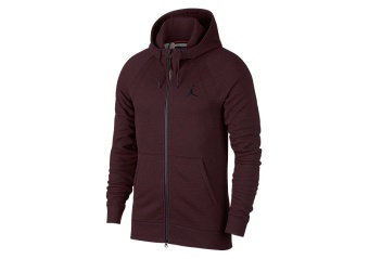 NIKE AIR JORDAN SPORTSWEAR WINGS FLEECE HOODIE BURGUNDY CRUSH
