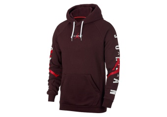 NIKE AIR JORDAN JUMPMAN AIR PULLOVER HOODY BURGUNDY CRUSH