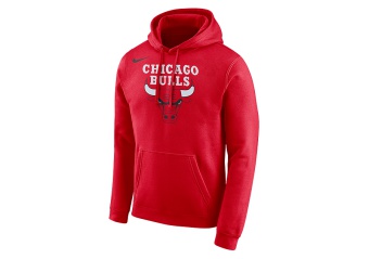 NIKE NBA CHICAGO BULLS LOGO HOODIE UNIVERSITY RED