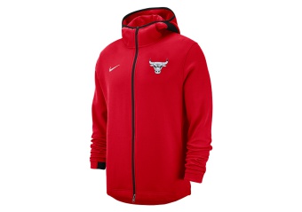 NIKE NBA CHICAGO BULLS SHOWTIME DRY HOODIE UNIVERSITY RED