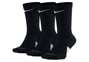 NIKE ELITE CREW 3PACK SOCKS BLACK