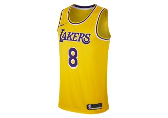 NIKE NBA LOS ANGELES LAKERS KOBE BRYANT SWINGMAN ROAD JERSEY AMARILLO