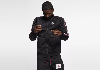 NIKE AIR JORDAN SPORTSWEAR JUMPMAN TRICOT JACKET BLACK