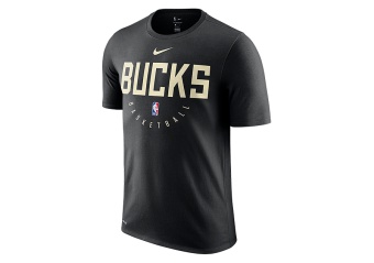 NIKE NBA MILWAUKEE BUCKS DRY TEE BLACK