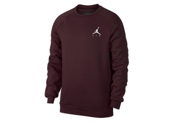 NIKE AIR JORDAN JUMPMAN FLEECE CREW BURGUNDY CRUSH