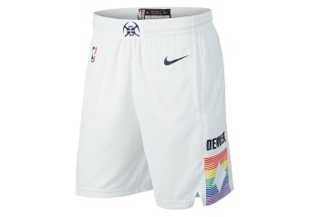 NIKE NBA DENVER NUGGETS SWINGMAN SHORTS WHITE