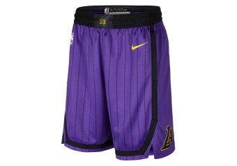 NIKE NBA LOS ANGELES LAKERS SWINGMAN SHORTS FIELD PURPLE