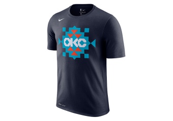 NIKE NBA OKLAHOMA CITY THUNDER DRY TEE COLLEGE NAVY