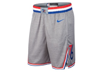 NIKE NBA PHILADELPHIA 76ERS SWINGMAN SHORTS DARK GREY HEATHER