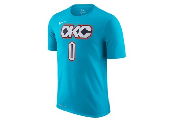NIKE NBA OKLAHOMA CITY THUNDER RUSSELL WESTBROOK DRY TEE DARK TURQUOISE