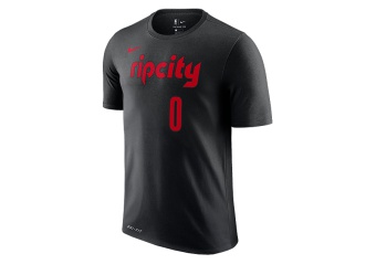 NIKE NBA PORTLAND TRAIL BLAZERS DAMIAN LILLARD DRY TEE BLACK