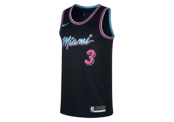 NIKE NBA MIAMI HEAT DWYANE WADE SWINGMAN JERSEY BLACK