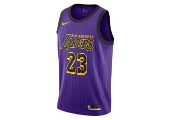 NIKE NBA LOS ANGELES LAKERS LEBRON JAMES SWINGMAN JERSEY FIELD PURPLE