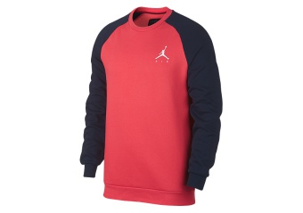 NIKE AIR JORDAN JUMPMAN FLEECE CREW EMBER GLOW