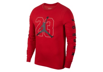 NIKE AIR JORDAN JBSK LONG-SLEEVE TEE GYM RED