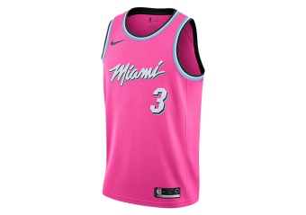NIKE NBA MIAMI HEAT DWYANE WADE SWINGMAN JERSEY LASER FUCHSIA