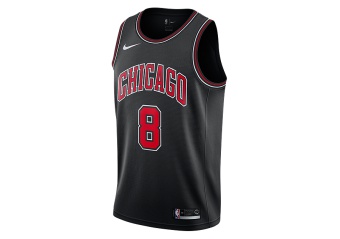 NIKE NBA CHICAGO BULLS ZACH LAVINE STATEMENT EDITION SWINGMAN JERSEY BLACK