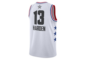 NIKE AIR JORDAN NBA ALL STAR WEEKEND 2019 JAMES HARDEN SWINGMAN JERSEY WHITE