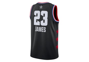 NIKE AIR JORDAN NBA ALL STAR WEEKEND 2019 LEBRON JAMES SWINGMAN JERSEY BLACK