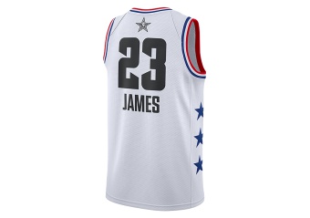NIKE AIR JORDAN NBA ALL STAR WEEKEND 2019 LEBRON JAMES SWINGMAN JERSEY WHITE