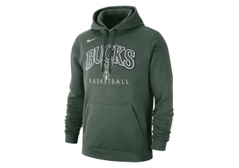 NIKE NBA MILWAUKEE BUCKS CREST HOODY FIR