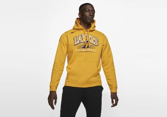 NIKE NBA LOS ANGELES LAKERS  CREST HOODY AMARILLO