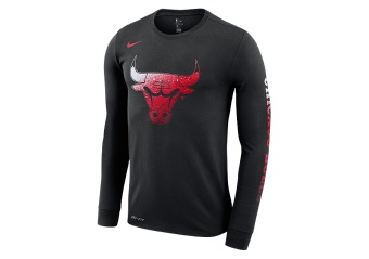 NIKE NBA CHICAGO BULLS LOGO DRY TEE BLACK